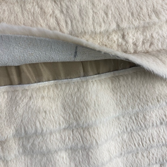 Vintage Rabbit Fur Mock Neck Textured Jacket Medium - Picture 9 of 13